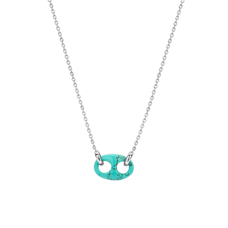Coffee Bean Turqoise Necklace