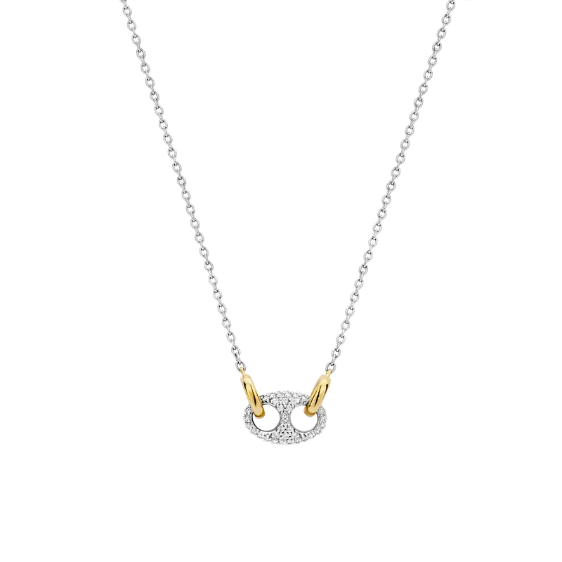 Coffee Bean Zirconia Necklace