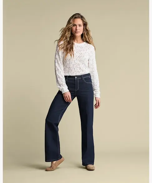 Colette 5-pocket - Red Button - Broek - Forever Blue - SRB4334C