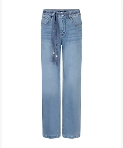 Colette & Belt - Red Button - Broek - Lightblue - SRB4766