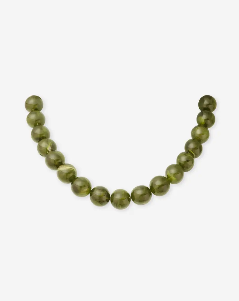 COLORED BEADS NECKLACE OLIJFGROEN