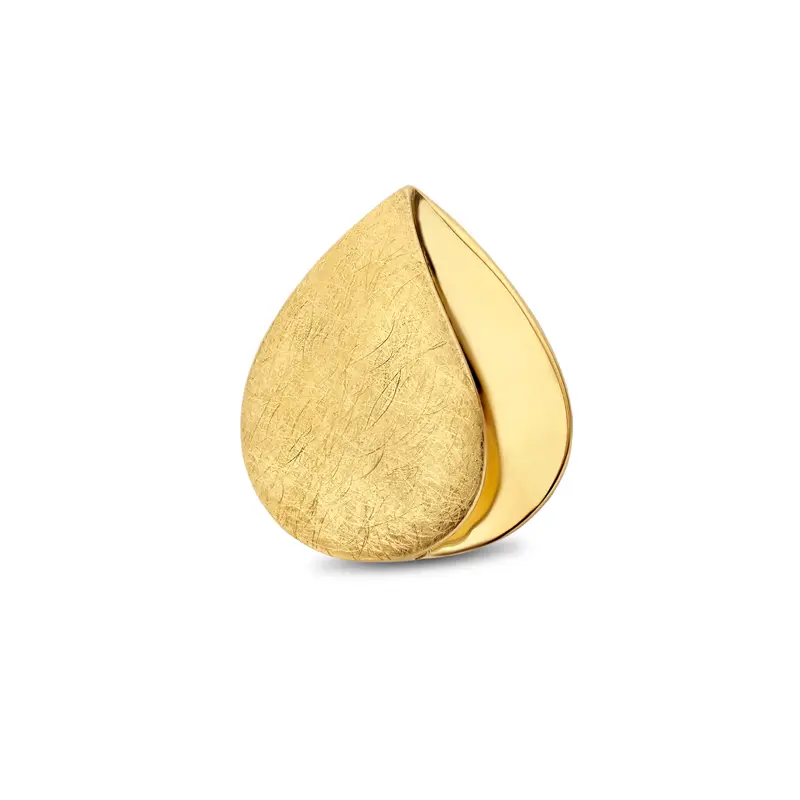 'Contour' 14 karaat geelgouden hanger mat en glans