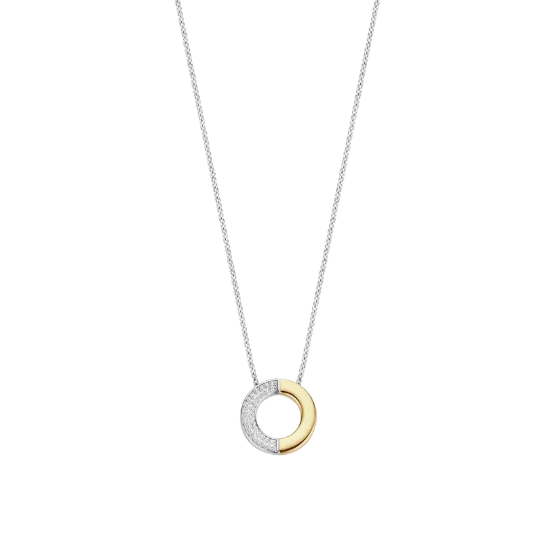 Contrast Zirconia Necklace