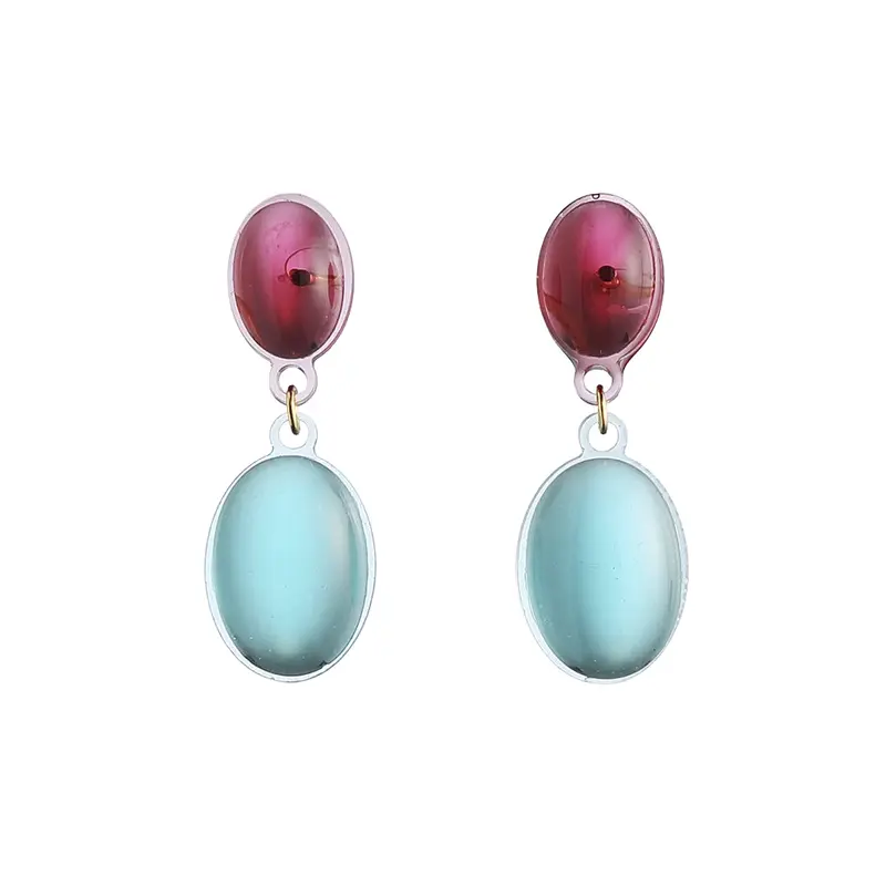 Corsari Jewels Oorbellen Bolle Doppio | Roze & Turqouise