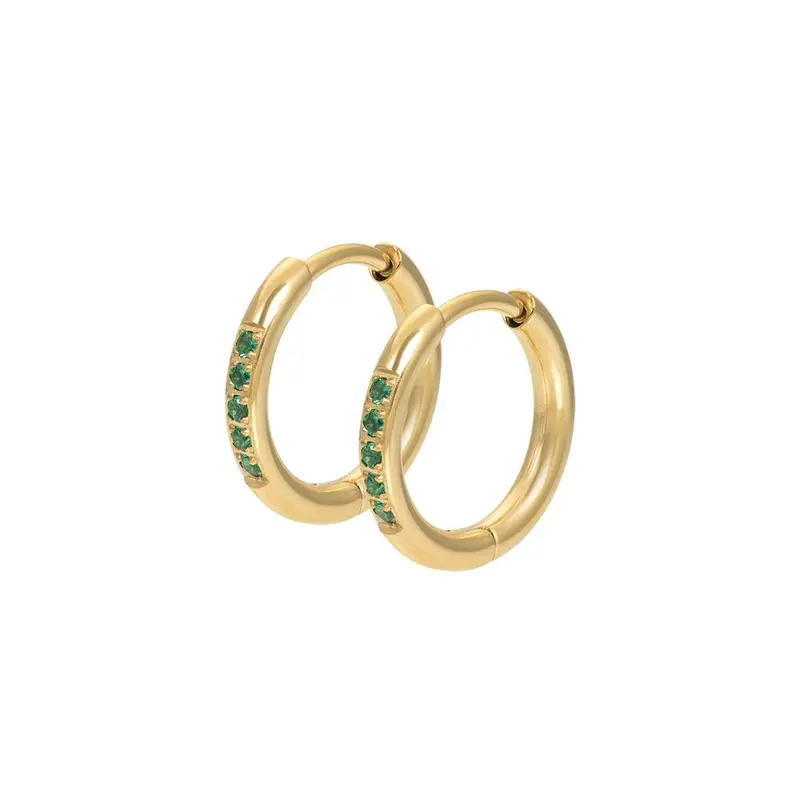 Creolen Emerald goud