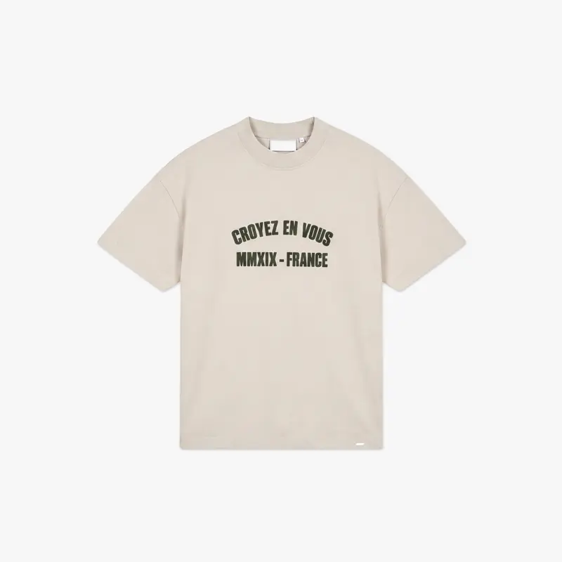 Croyez Applique T-Shirt | Light Beige