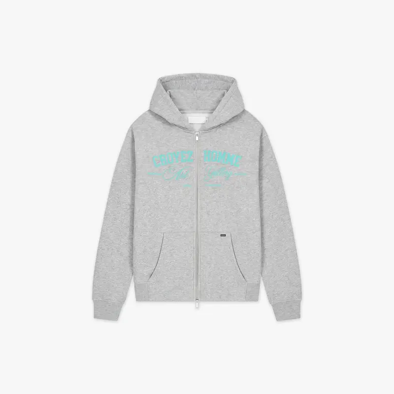 Croyez Art Gallery Zip Hoodie | Grey Melange