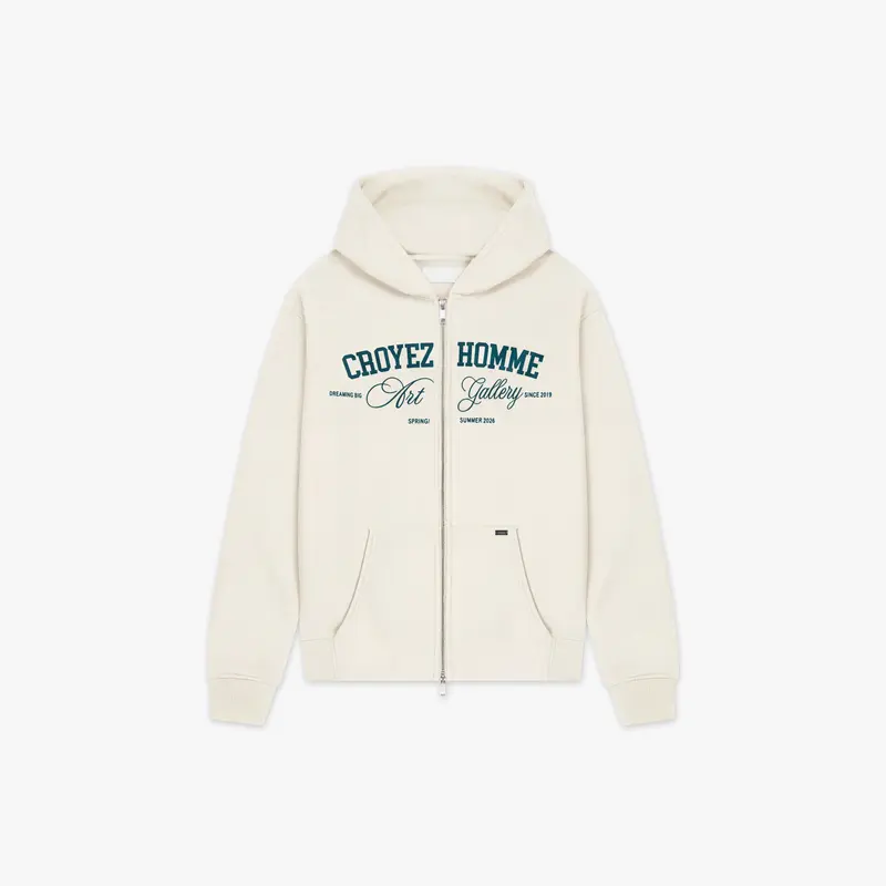 Croyez Art Gallery Zip Hoodie | Off-White