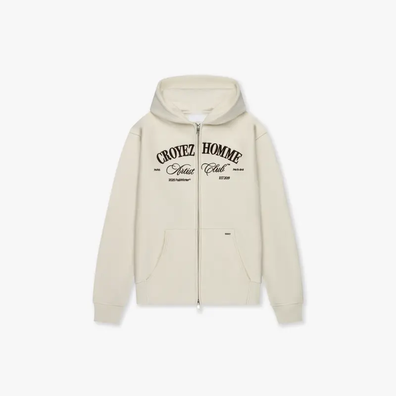 CROYEZ ARTIST CLUB ZIP-HOODIE | OFF-WHITE