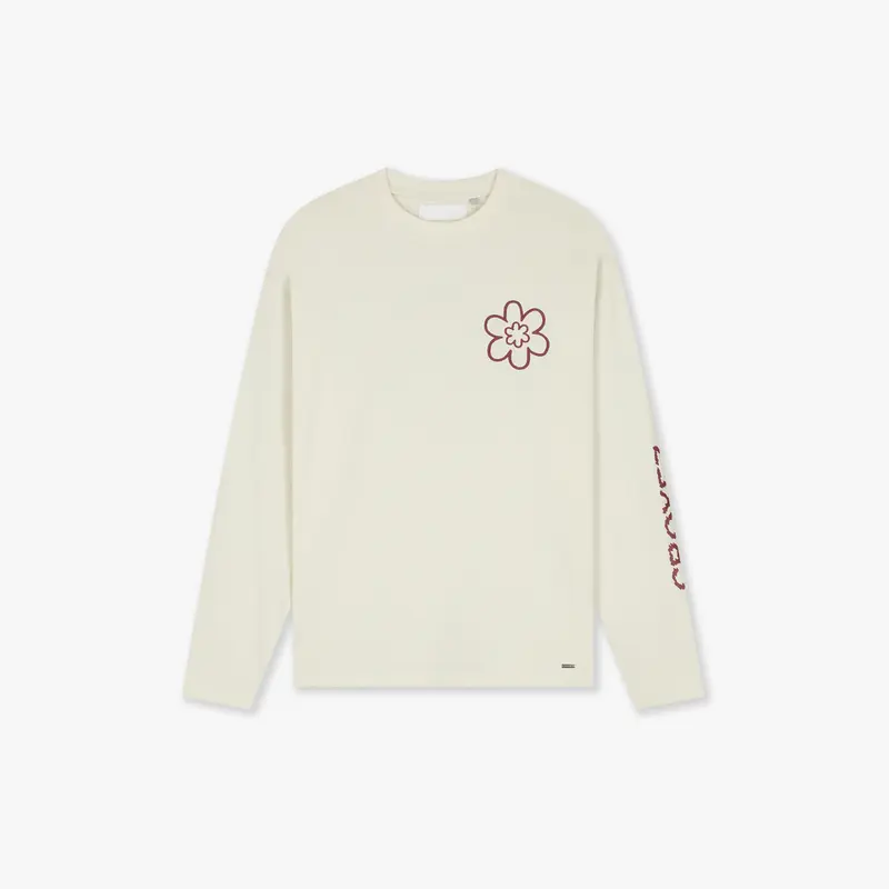 Croyez Contour De La Fleur Longsleeve | Off-White/Cherry