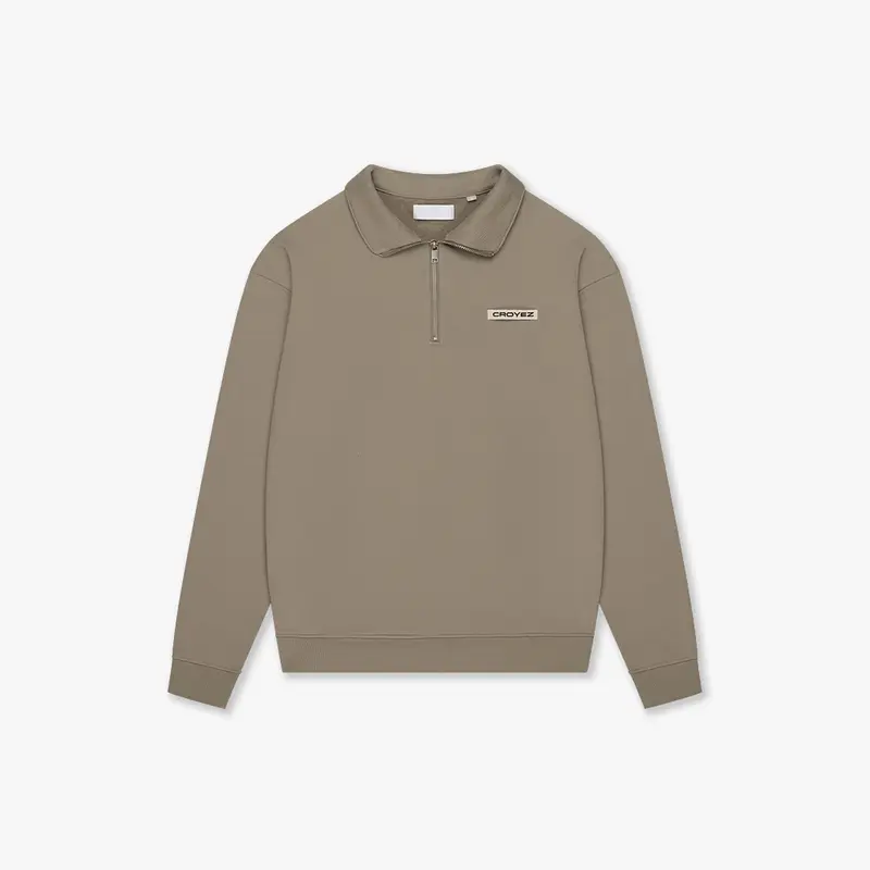 CROYEZ ETIQUETTE HALF-ZIP SWEATER | DUSTY OLIVE