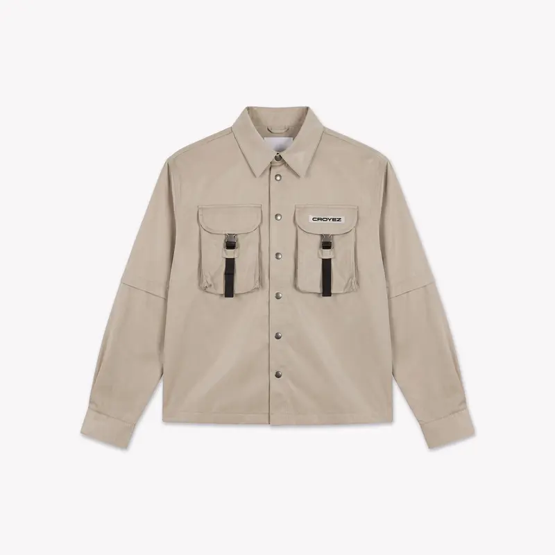 Croyez Etiquette Nylon Jacket | Beige