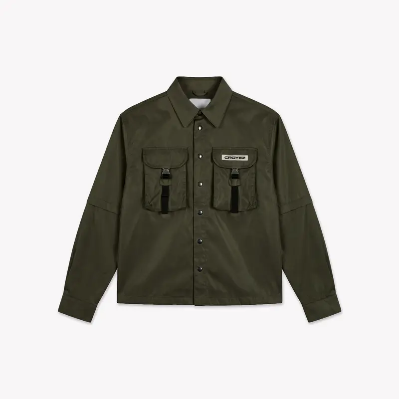 Croyez Etiquette Nylon Jacket | Dusty Olive
