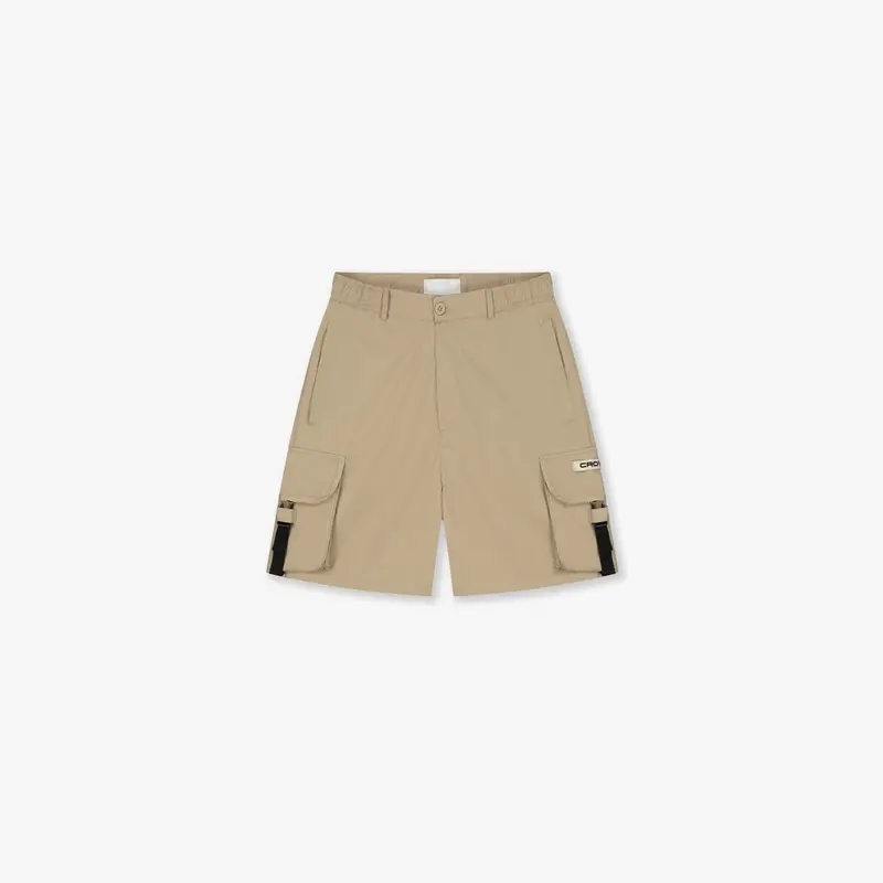 Croyez Etiquette Nylon Shorts | Beige