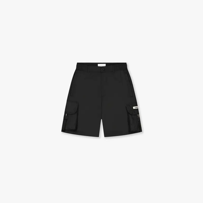 Croyez Etiquette Nylon Shorts | Black