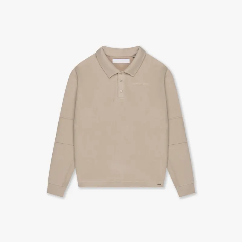 CROYEZ FLEECE POLO SWEATER | SAND