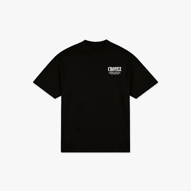 Croyez Flower And Heart T-Shirt | Black