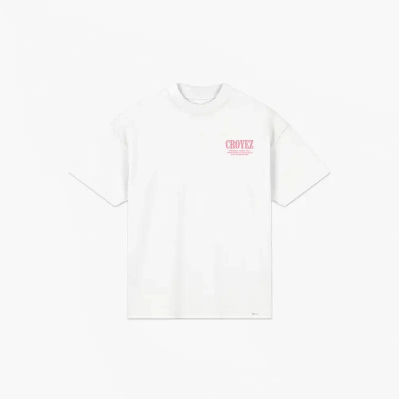 Croyez Flower And Heart T-Shirt | White/Pink