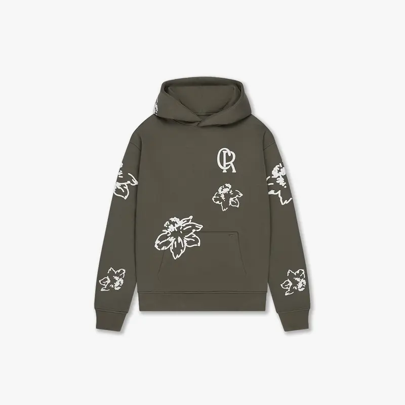 CROYEZ FLOWER HOODIE | DUSTY OLIVE