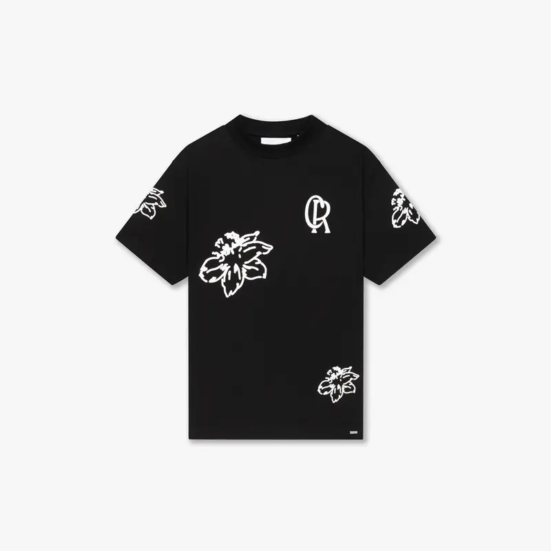 CROYEZ FLOWER T-SHIRT | BLACK