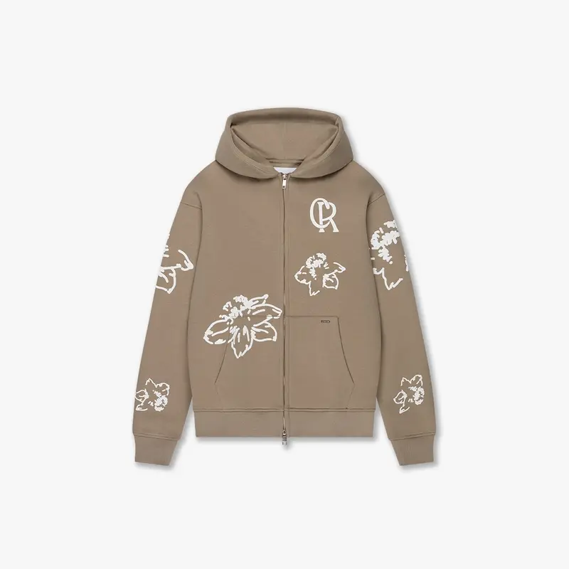 CROYEZ FLOWER ZIP-HOODIE | SAND