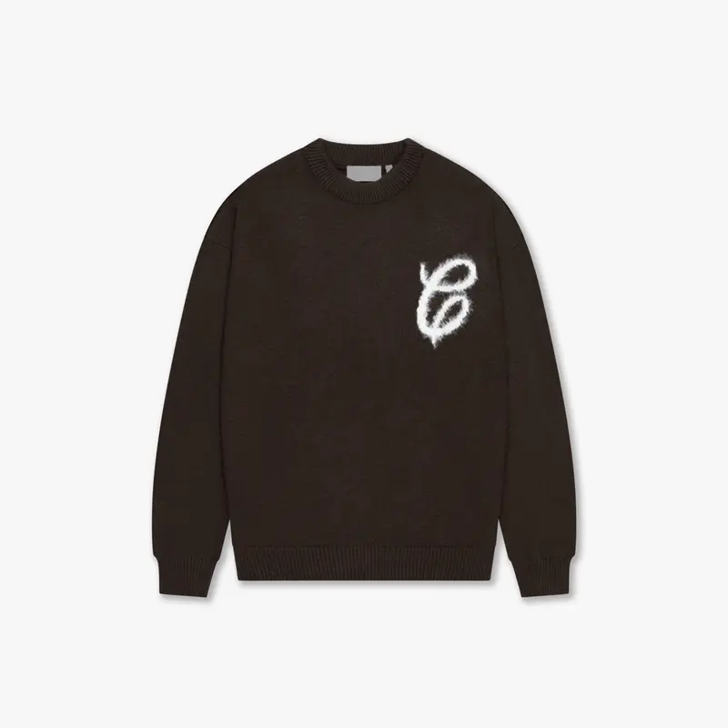 CROYEZ FLUFFY ESSENCE KNIT SWEATER | BROWN