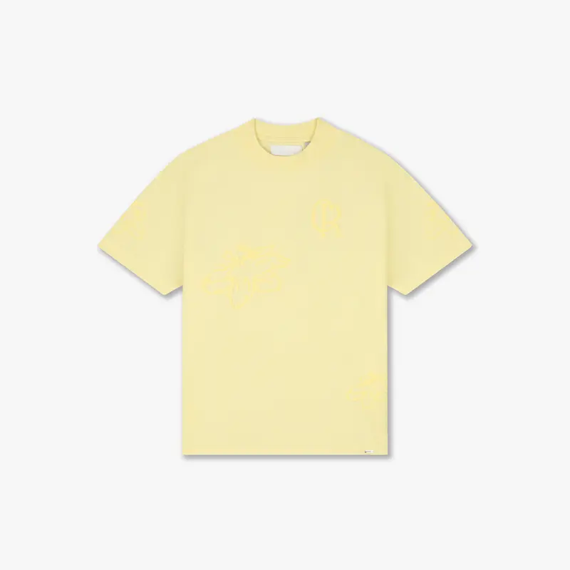 Croyez Initial Flower T-Shirt | Butter Yellow