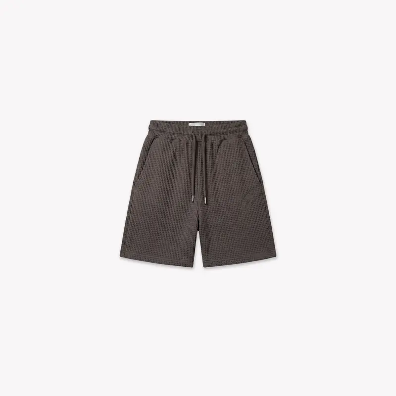 Croyez Initial Waffle Shorts | Washed Brown