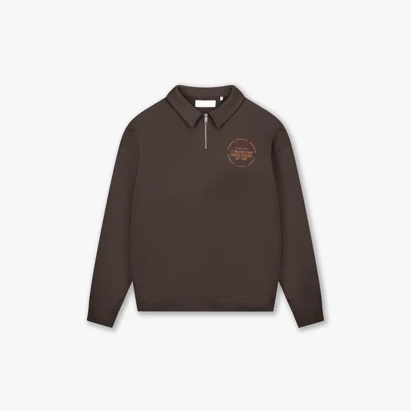 Croyez Le Galerie D'Art Half-Zip Sweater | Brown