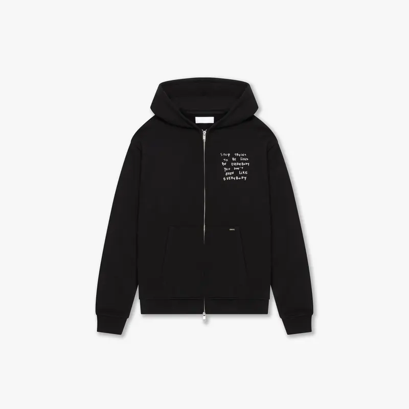 CROYEZ LIKED BY EVERYBODY ZIP HOODIE | BLACK