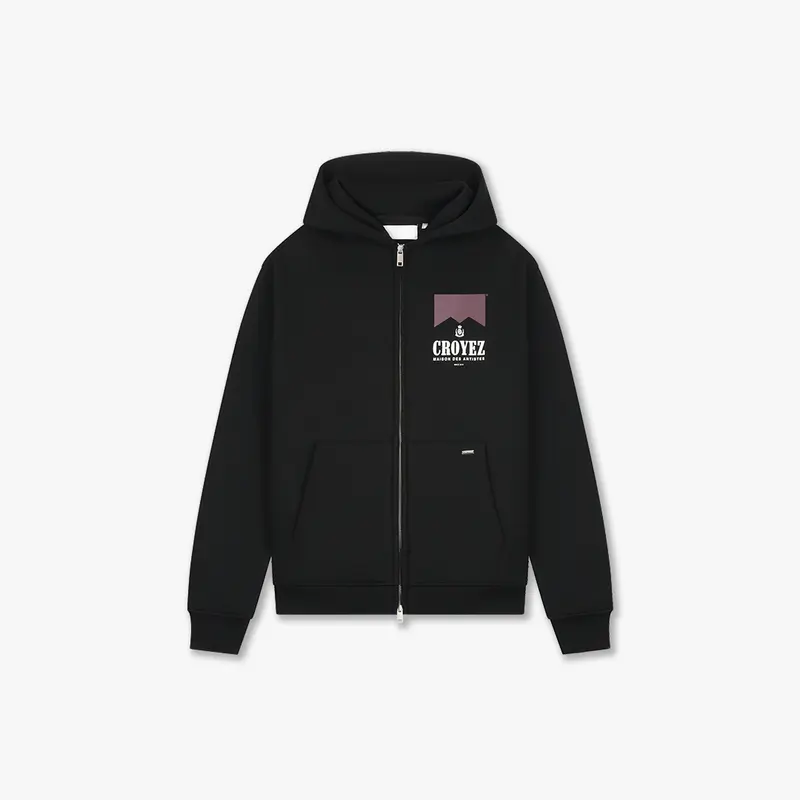 Croyez Maison Fumes Zip Hoodie | Black