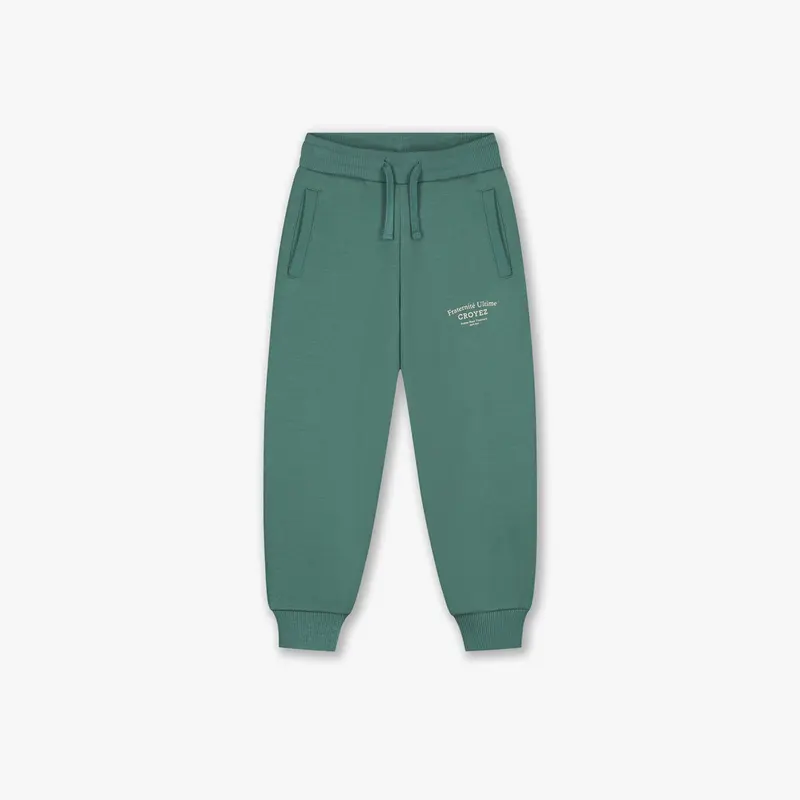 Croyez Mini Fraternité Sweatpants | Green/Off-White