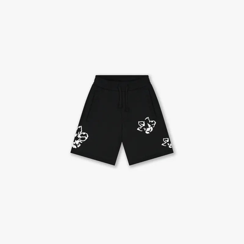 Croyez Mini Initial Flower Shorts | Black/White