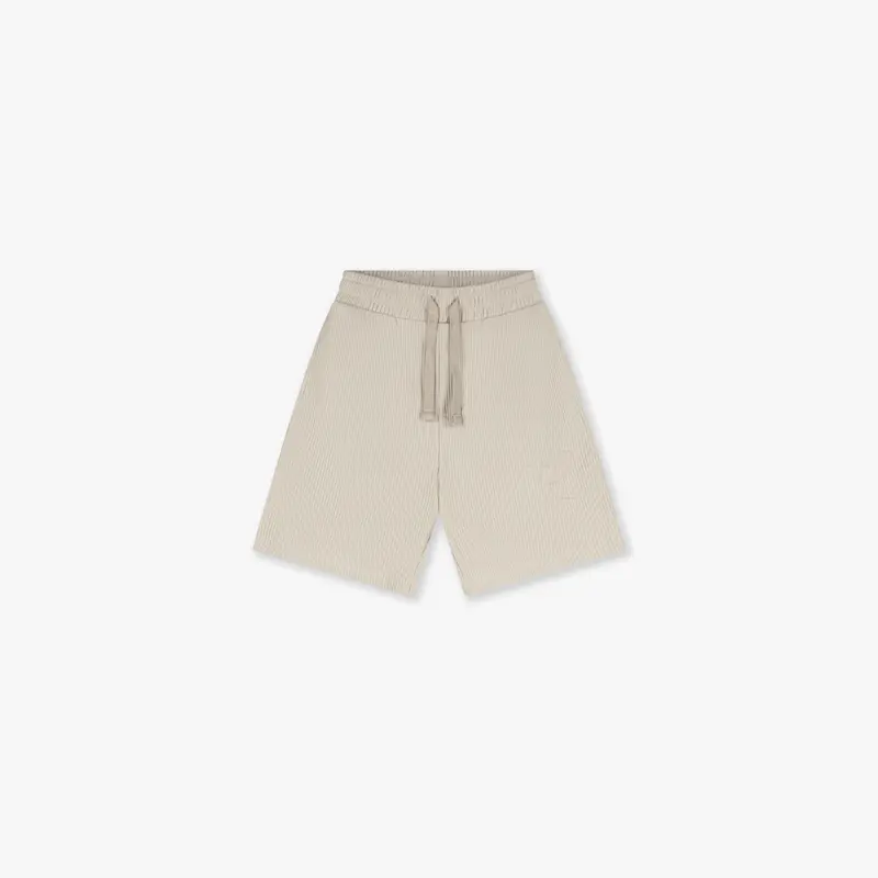 Croyez Mini Ribbed Shorts | Beige