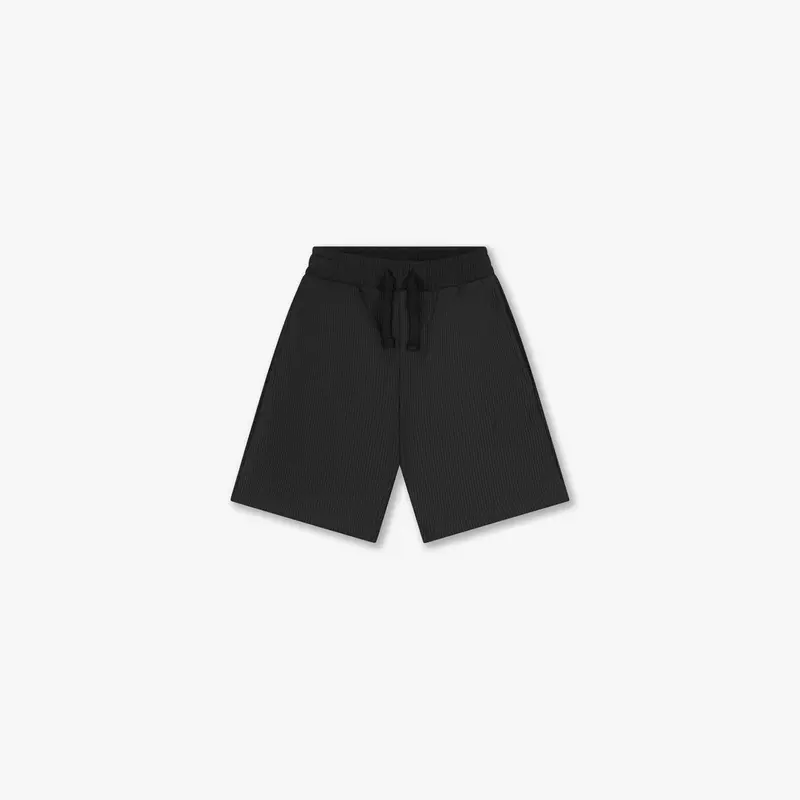 Croyez Mini Ribbed Shorts | Black