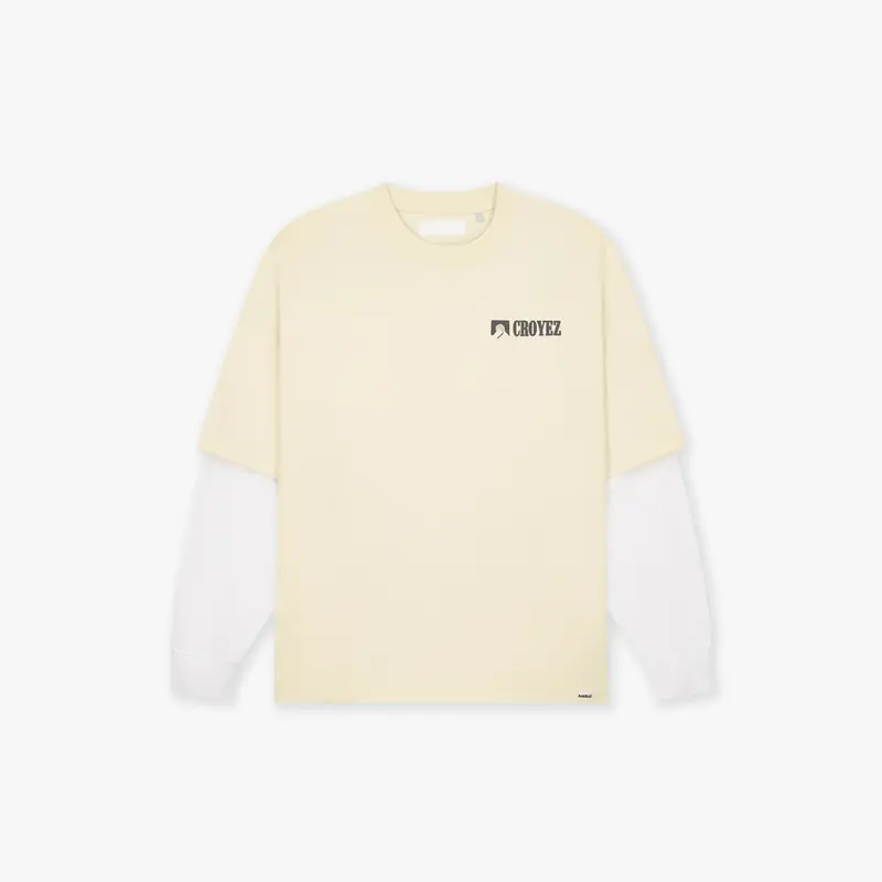 Croyez Montagne Double Sleeve Shirt | Light Yellow