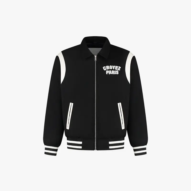 CROYEZ PARIS VARSITY JACKET | BLACK