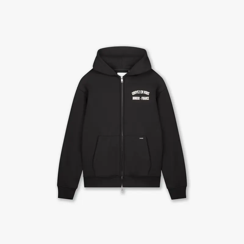 Croyez Rhinestone Zip Hoodie | Black