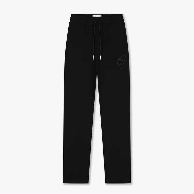 CROYEZ RIBBED STRAIGHT LEG PANTS | BLACK