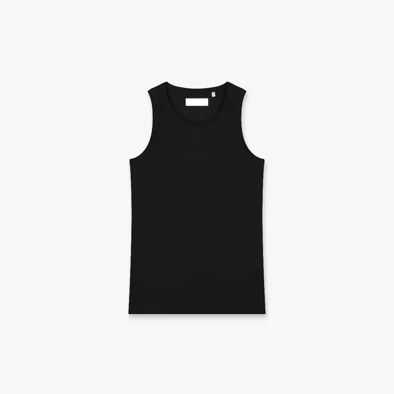 Croyez Ribbed Tank Top | Black