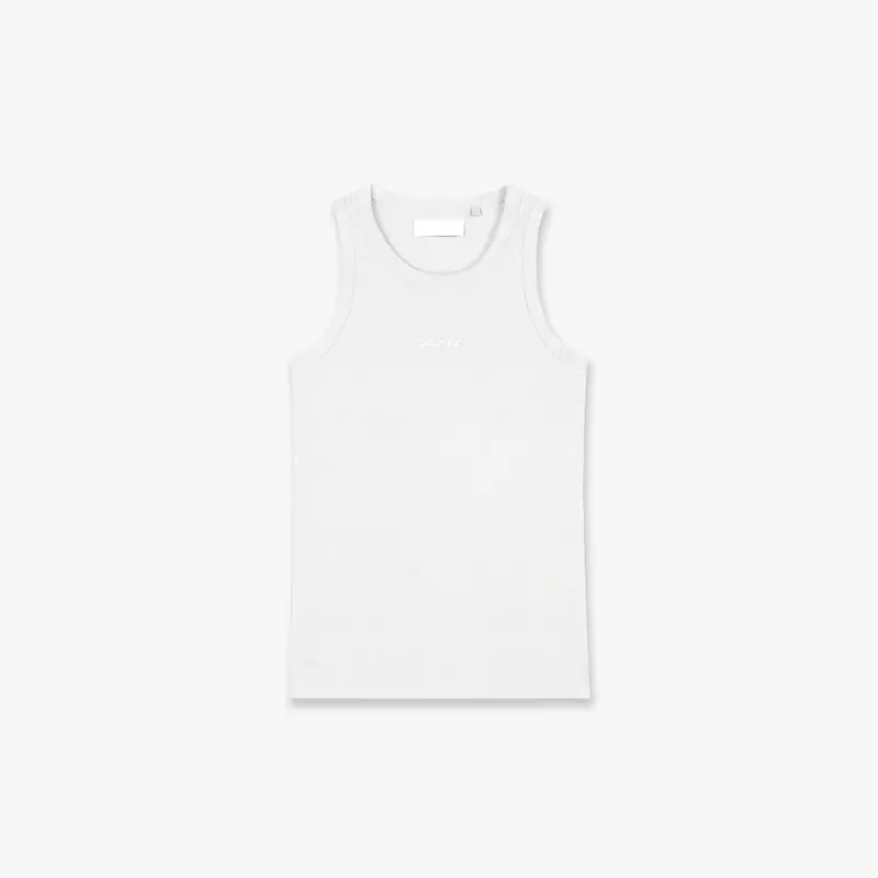 Croyez Ribbed Tank Top | White