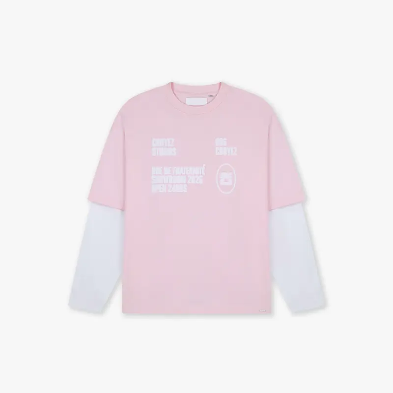 Croyez Showroom Double Sleeve T-Shirt | Pink
