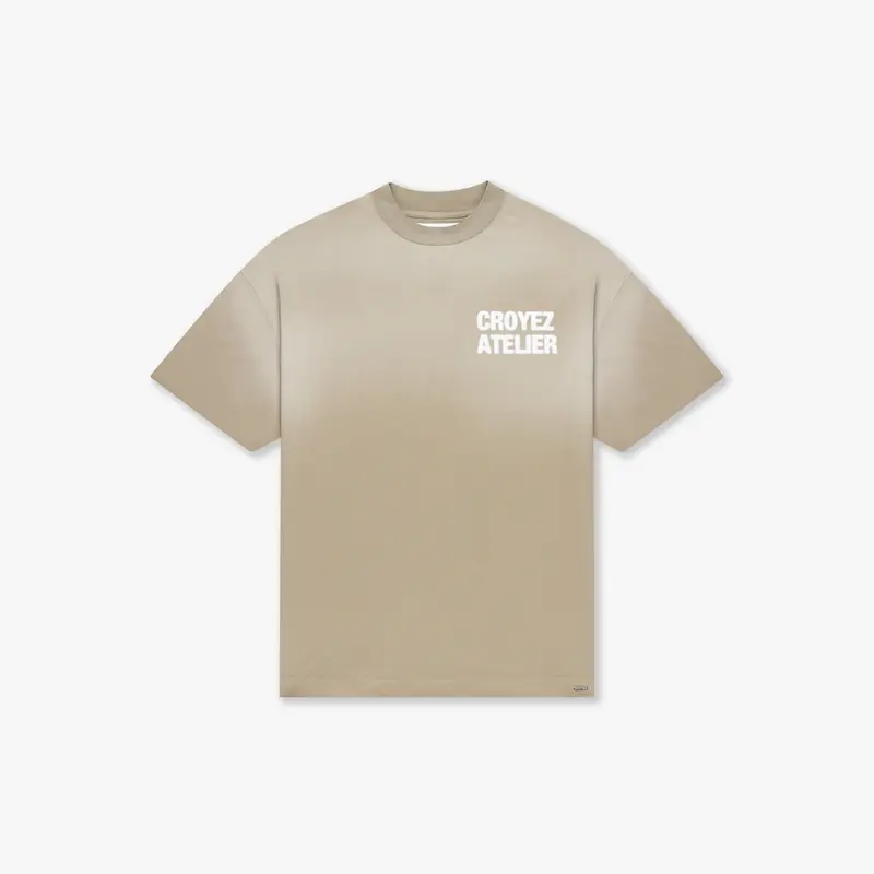 CROYEZ SPRAYED ATELIER T-SHIRT | DUSTY OLIVE