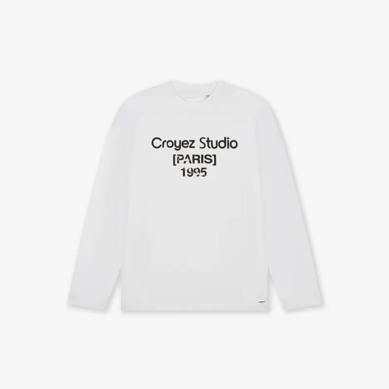 Croyez Studio Damaged Longsleeve T-Shirt | White