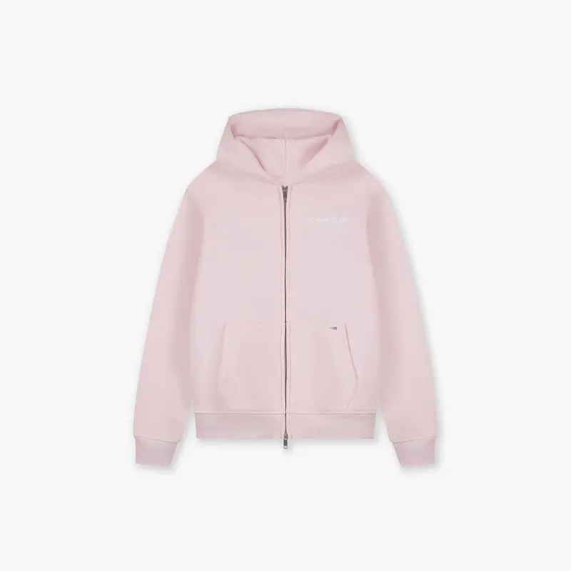 Croyez Studio Damaged Zip Hoodie | Pink