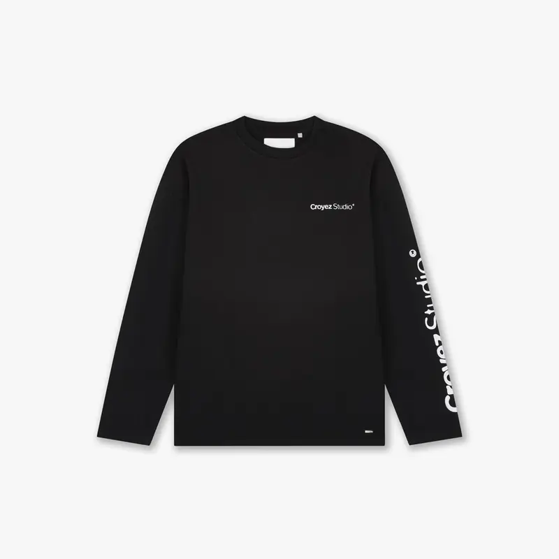 Croyez Studio Faded Longsleeve T-Shirt | Black