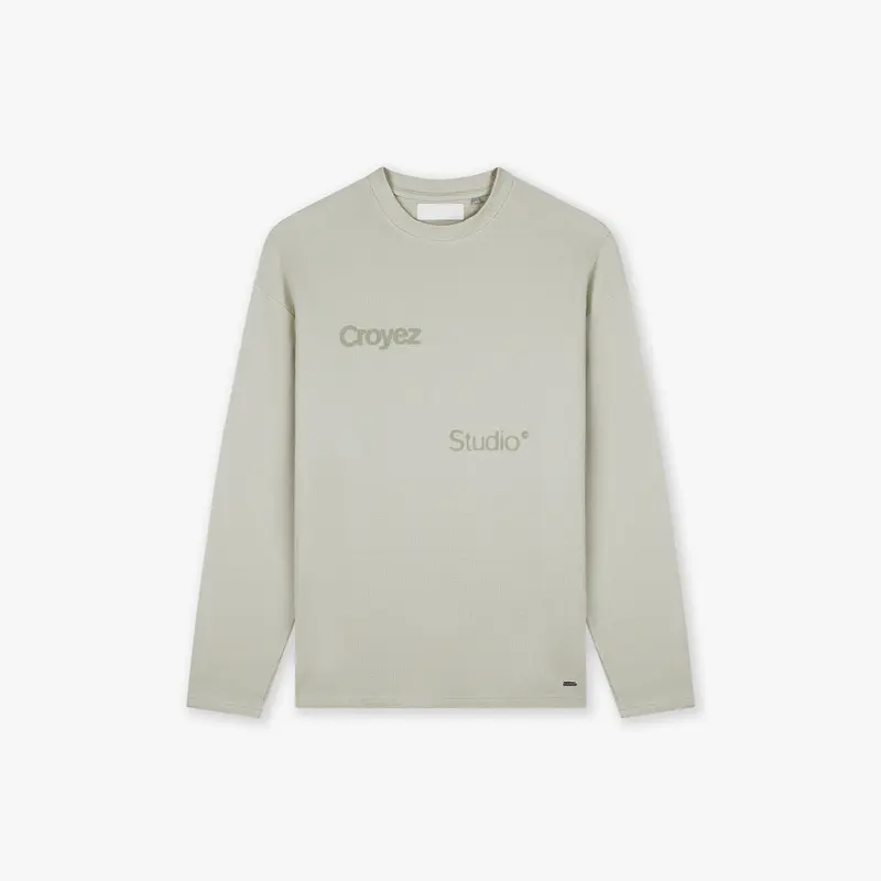 Croyez Studio Waffle Longsleeve T-Shirt | Light Beige
