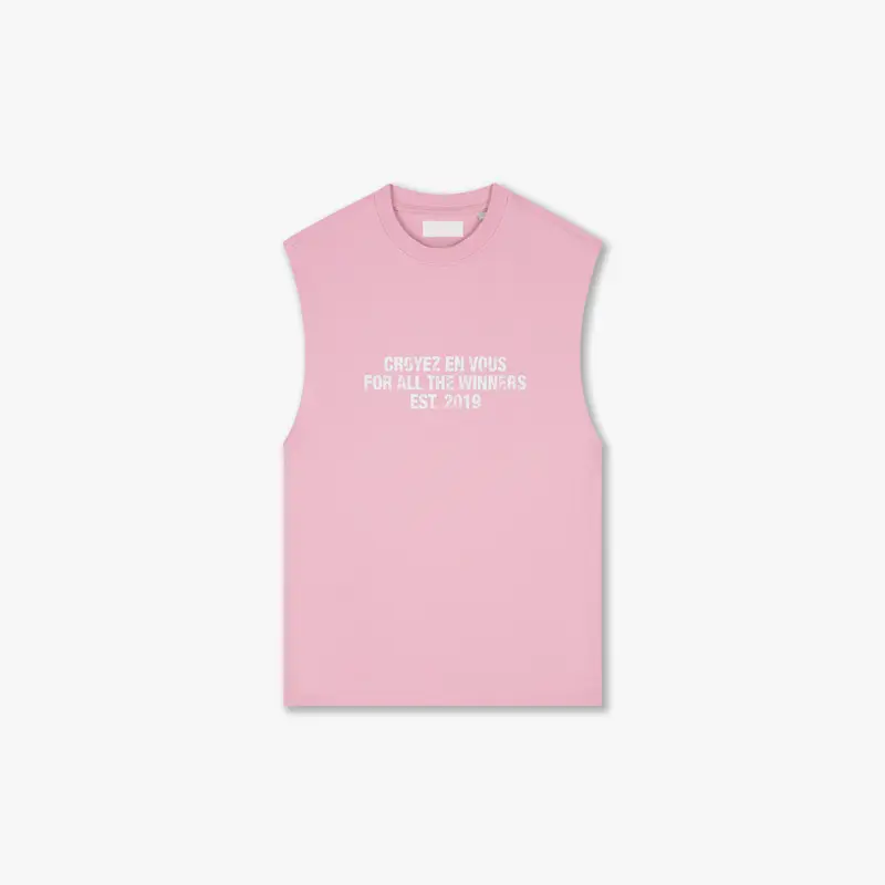 Croyez Winners Sleeveless T-Shirt | Pink