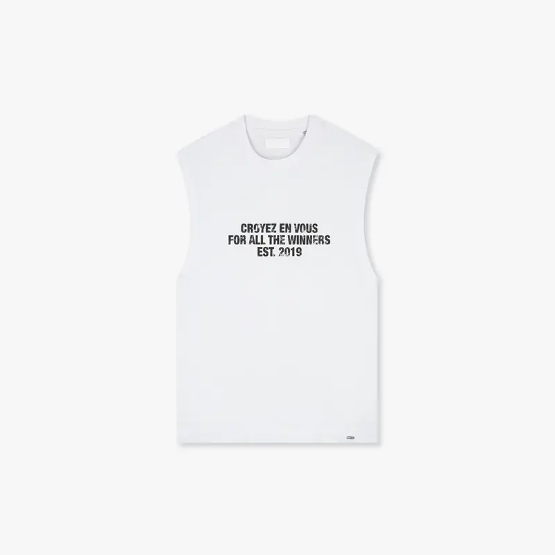 Croyez Winners Sleeveless T-Shirt | White
