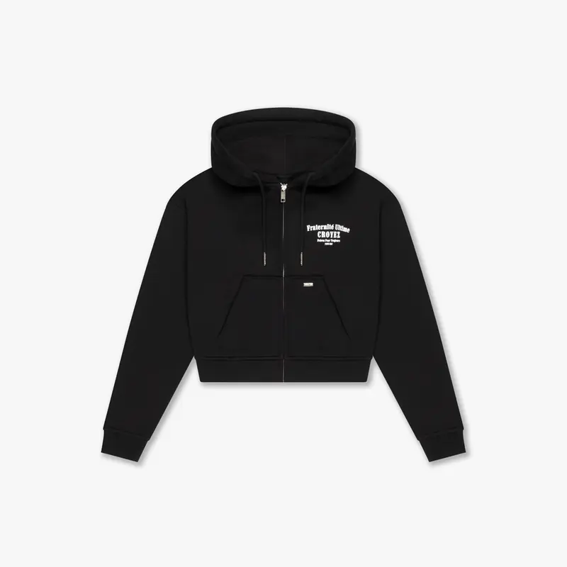 CROYEZ WOMEN FRATERNITÉ ZIP HOODIE | BLACK